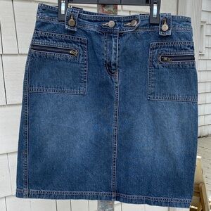 New York & Company Cotton Denim Skirt